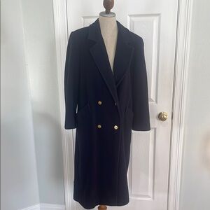 Vintage Forecaster 100% pure wool Double-Breasted navy blue winter Coat size 10